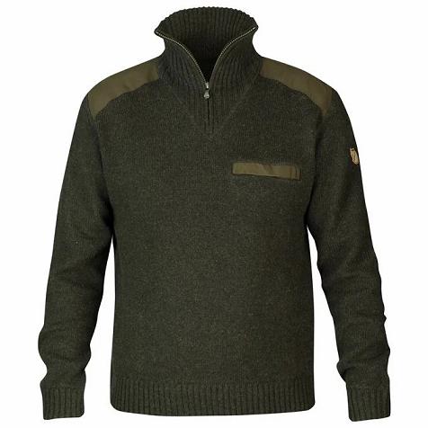 Fjallraven Koster Sweater Dark Olive Singapore For Men (SG-361137)